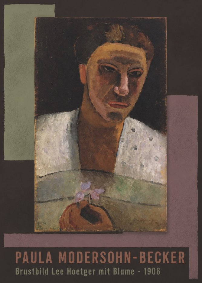 Paula Modersohn-Becker Brustbild Lee Hoetger Mit Blume No2 - Poszter