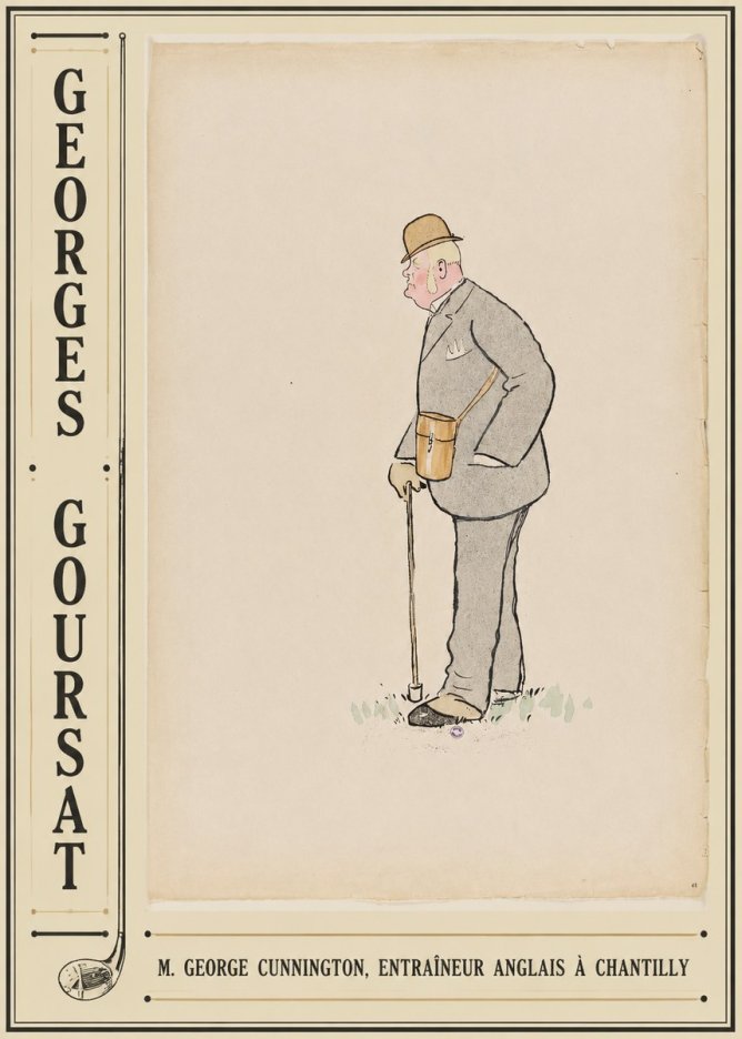 Georges Goursat M. George Cunnington, Entraîneur Anglais À Chantilly No2 - Poszter