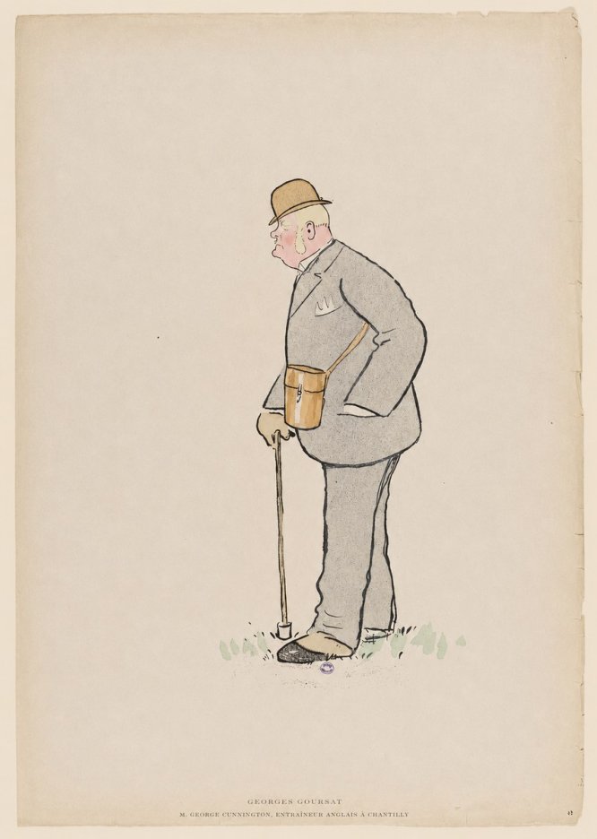Georges Goursat M. George Cunnington, Entraîneur Anglais À Chantilly No6 - Poszter