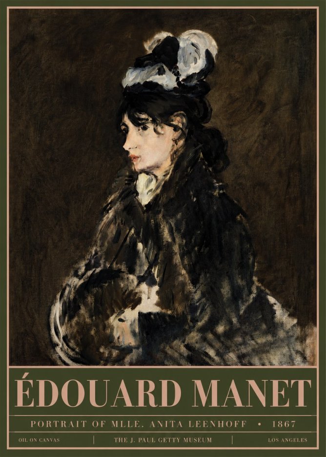 Édouard Manet Portrait of Mlle. Anita Leenhoff No3 - Poszter