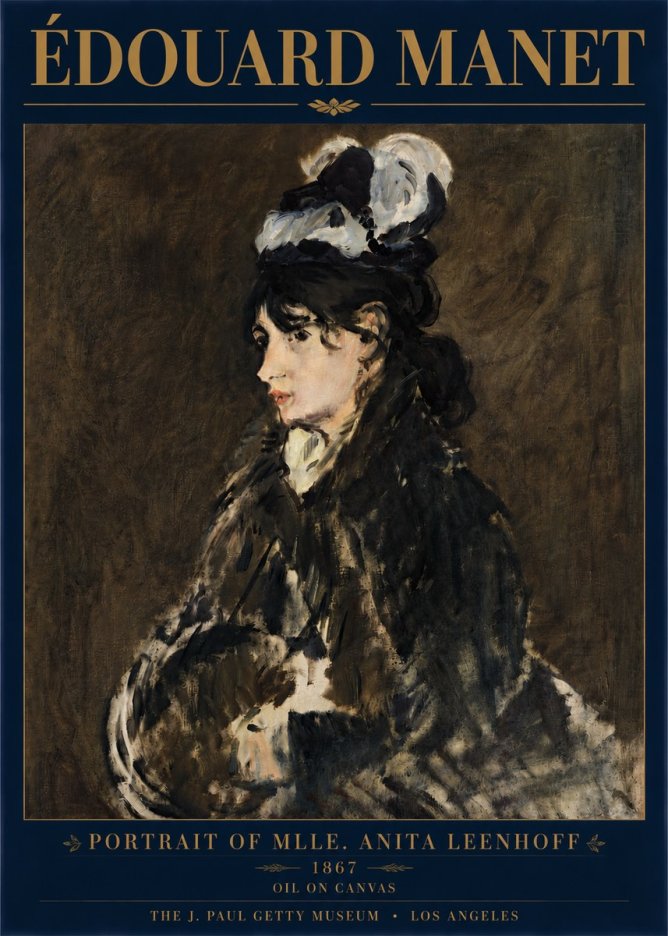Édouard Manet Portrait of Mlle. Anita Leenhoff No5 - Poszter