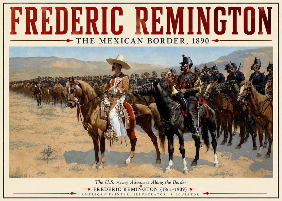 Frederic Remington The U.s. Army Advances Along the Border No4 - Poszter