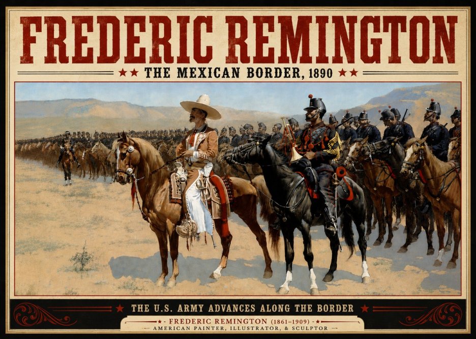 Frederic Remington The U.s. Army Advances Along the Border No5 - Poszter