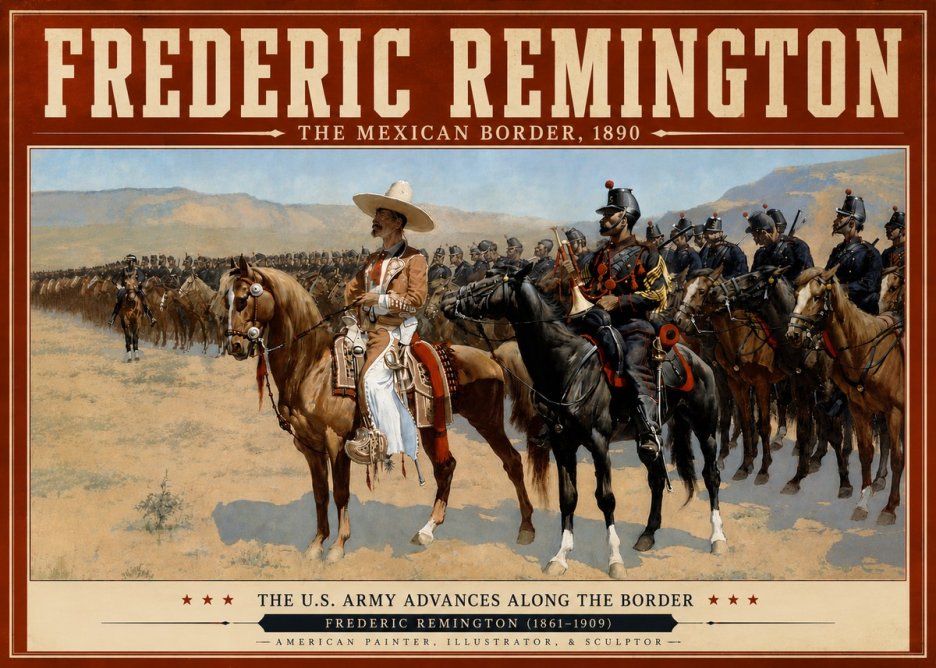 Frederic Remington The U.s. Army Advances Along the Border No6 - Poszter