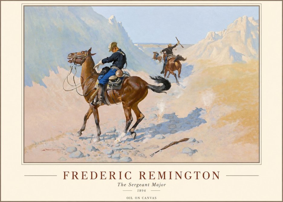 Frederic Remington The Sergeant Major No1 - Poszter