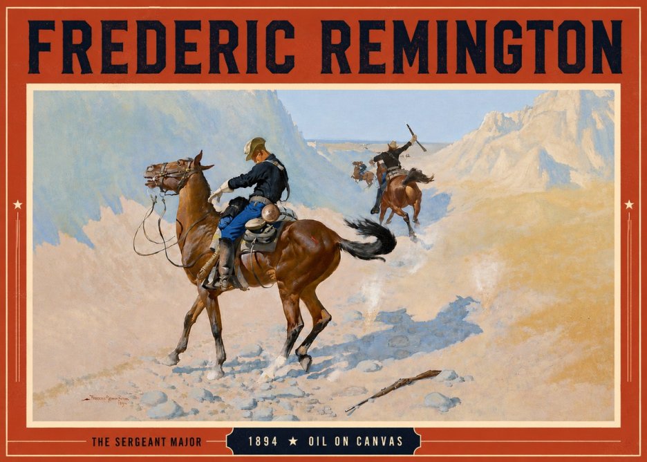 Frederic Remington The Sergeant Major No4 - Poszter