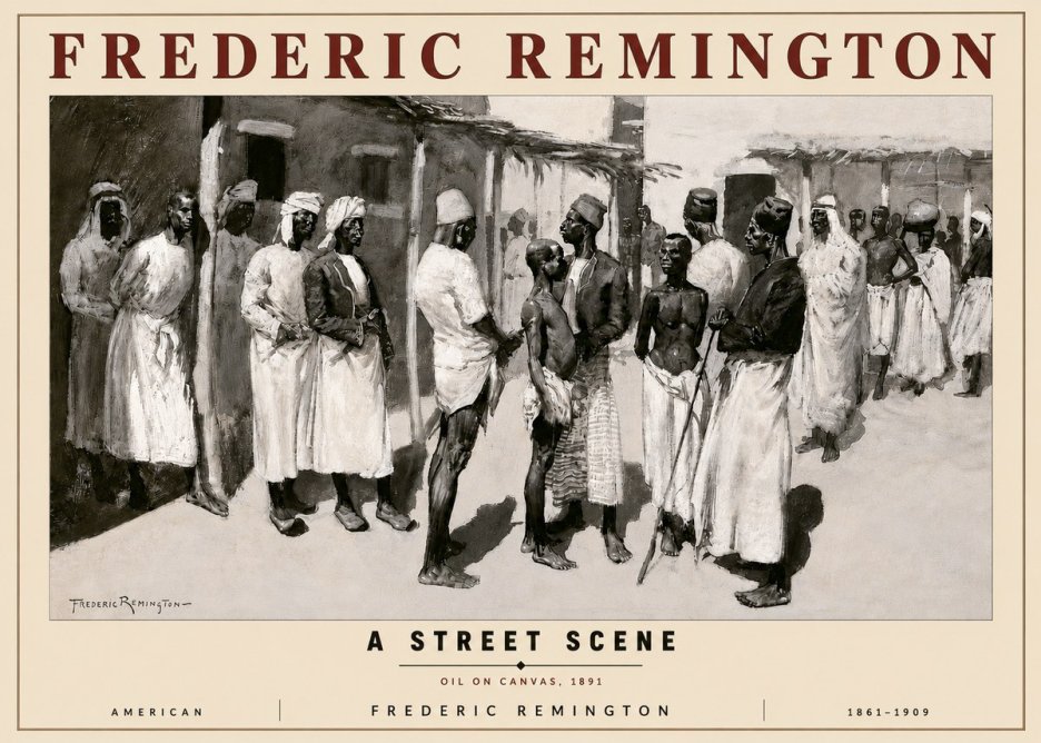 Frederic Remington A Street Scene No3 - Poszter