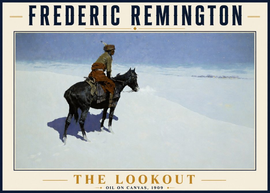 Frederic Remington The Lookout No6 - Poszter