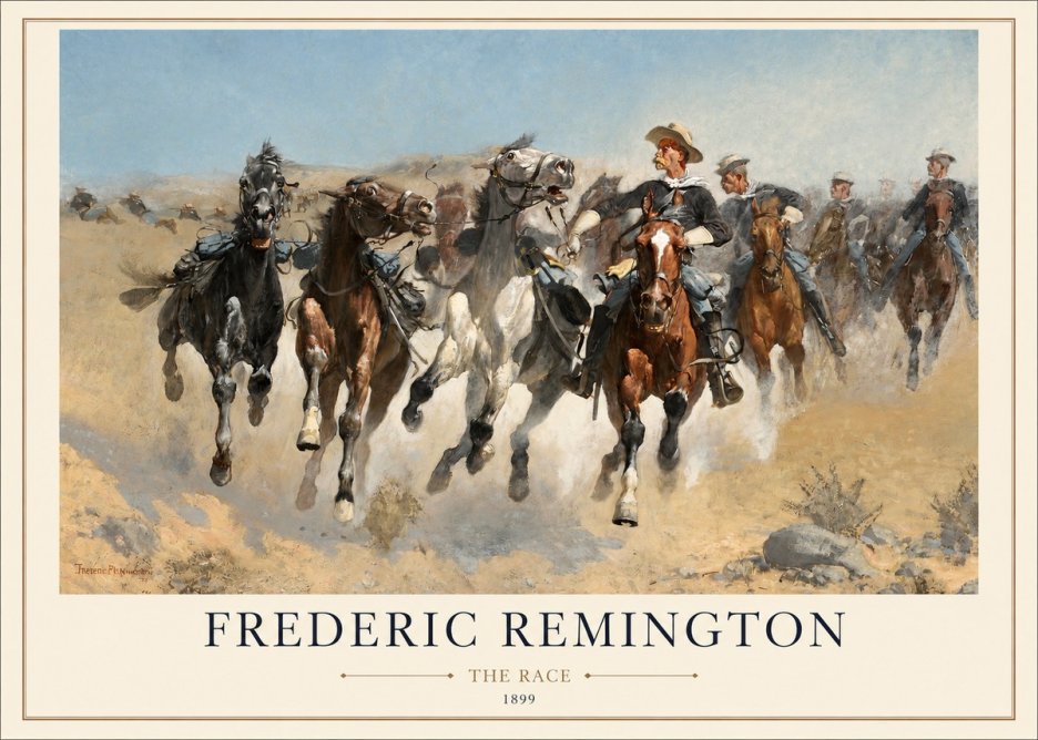 Frederic Remington The Race I No1 - Poszter