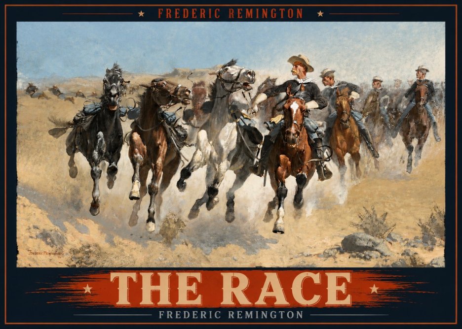 Frederic Remington The Race I No2 - Poszter