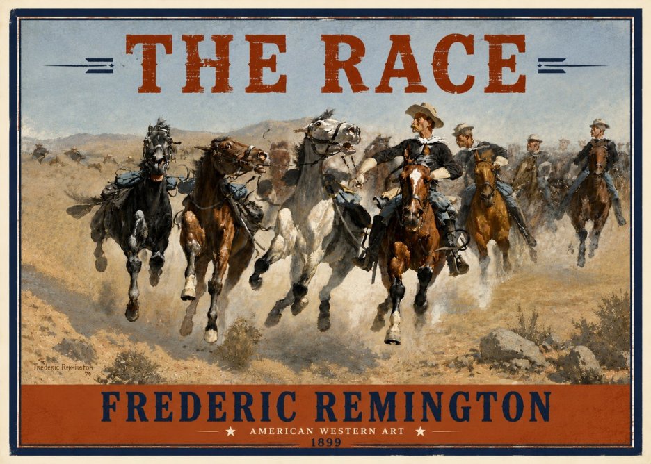 Frederic Remington The Race I No6 - Poszter