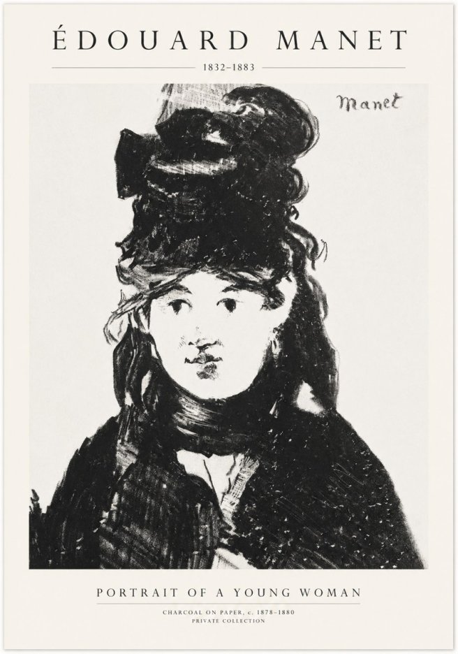 Édouard Manet Portrait of a Young Woman II No1 - Poszter