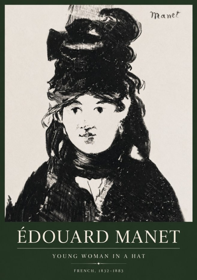 Édouard Manet Portrait of a Young Woman II No5 - Poszter