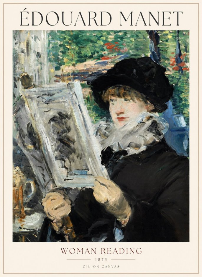 Édouard Manet Woman Reading No1 - Poszter