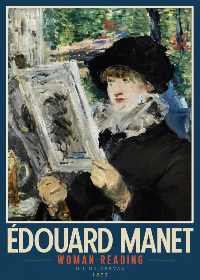 Édouard Manet Woman Reading No2 - Poszter
