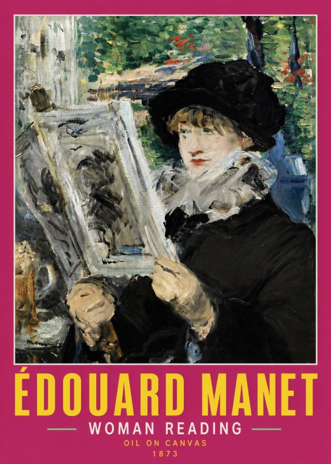 Édouard Manet Woman Reading No5 - Poszter
