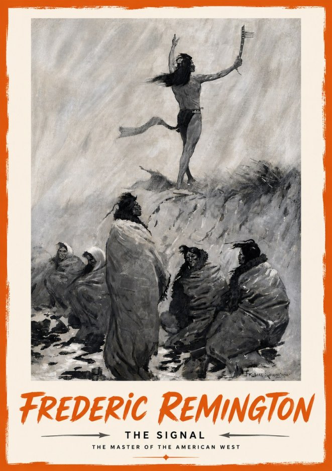 Frederic Remington The Signal No6 - Poszter