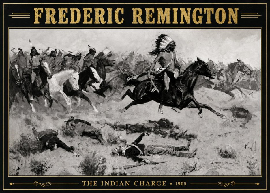 Frederic Remington The Indian Charge No5 - Poszter