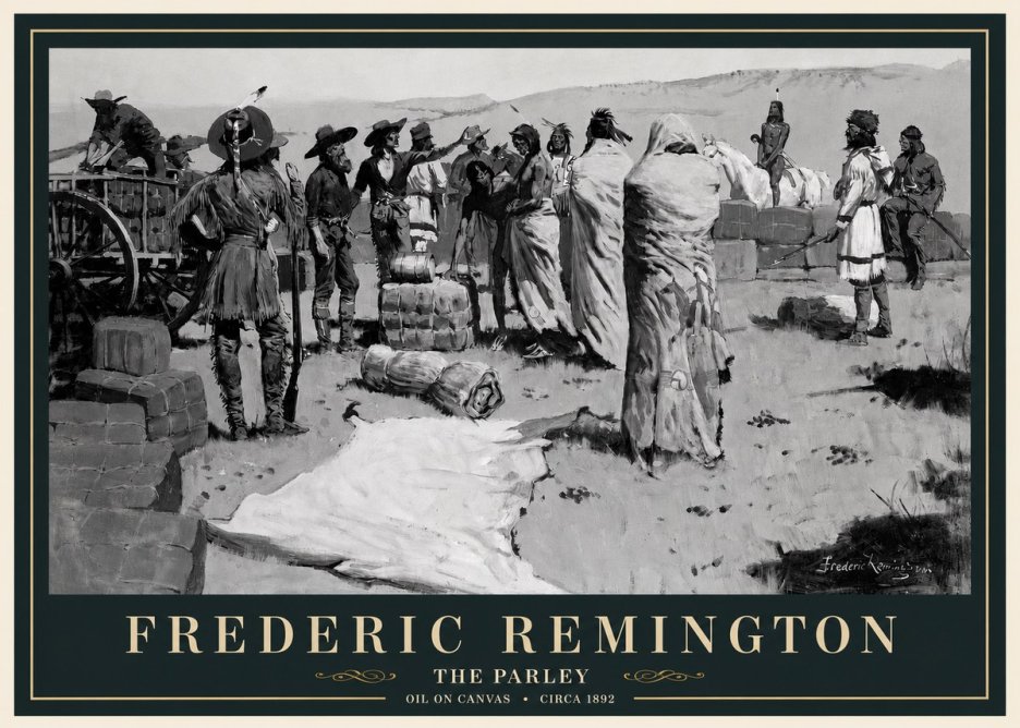 Frederic Remington The Parley No3 - Poszter