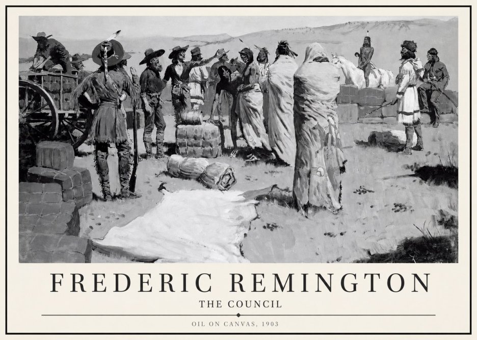 Frederic Remington The Parley No4 - Poszter