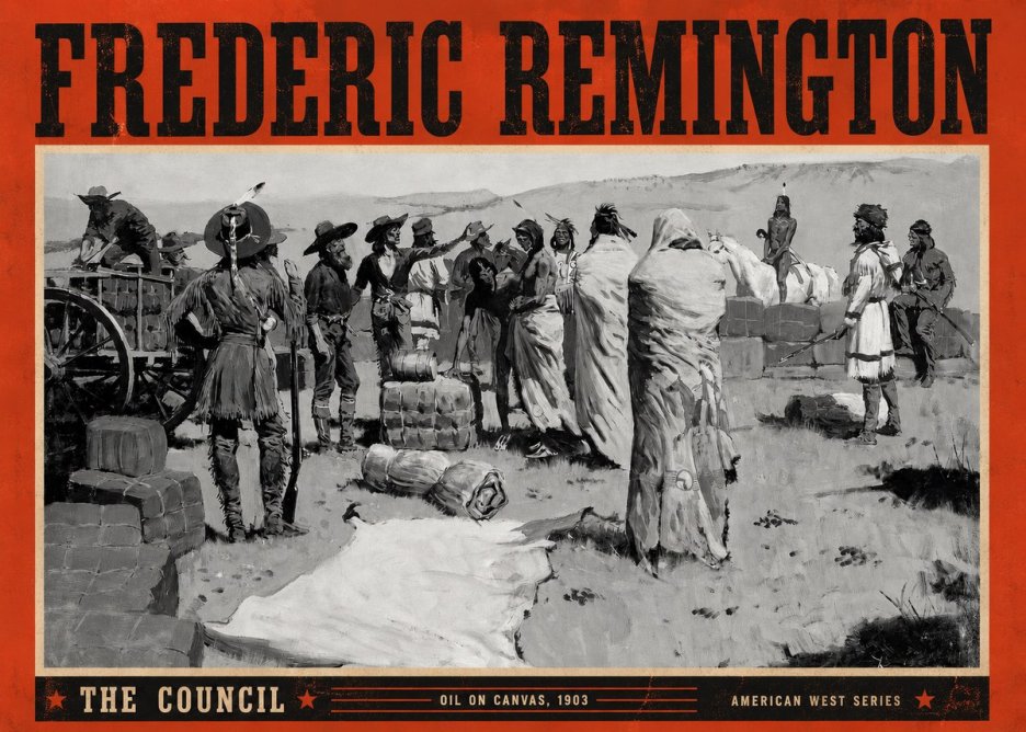 Frederic Remington The Parley No5 - Poszter
