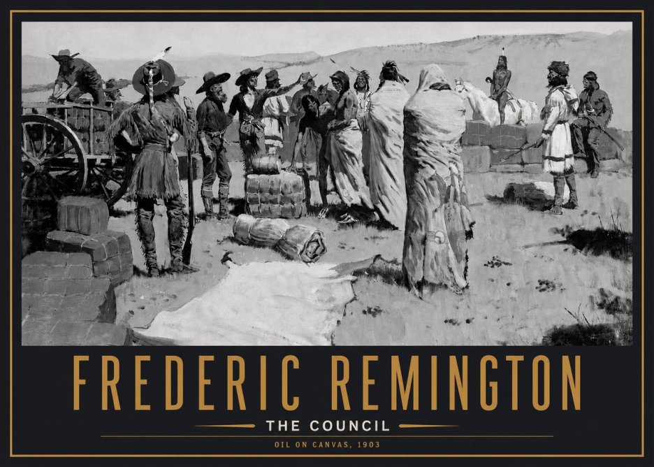 Frederic Remington The Parley No6 - Poszter