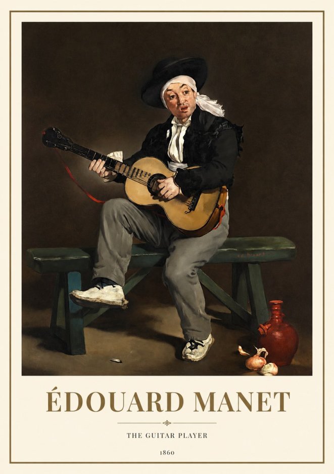 Édouard Manet The Guitar Player No1 - Poszter