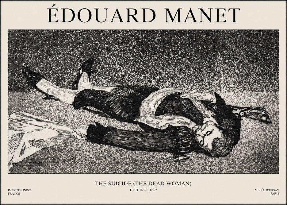 Édouard Manet The Suicide (the Dead Woman) No1 - Poszter