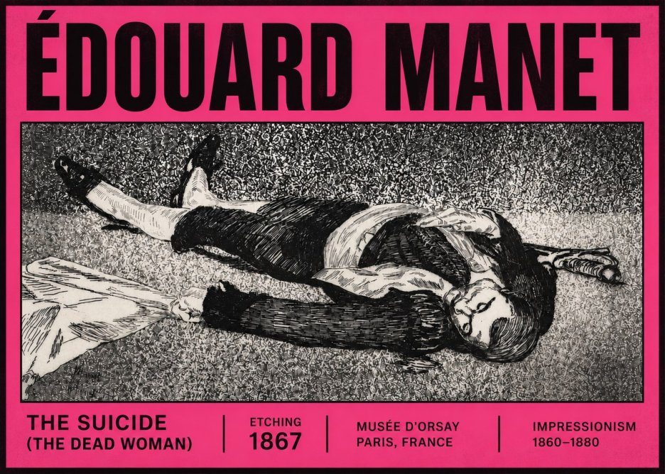 Édouard Manet The Suicide (the Dead Woman) No5 - Poszter