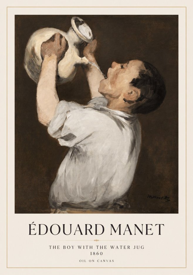 Édouard Manet The Boy with the Water Jug No1 - Poszter