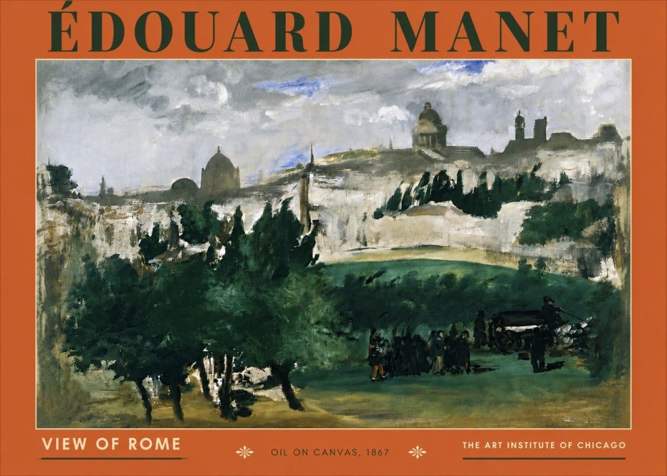 Édouard Manet View of Rome No6 - Poszter