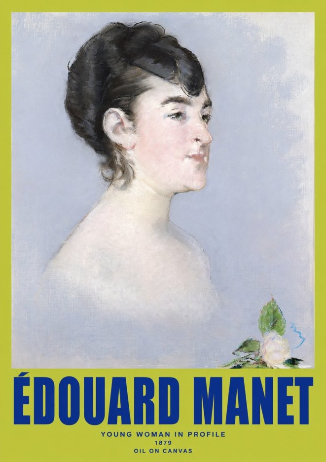 Édouard Manet Young Woman in Profile No2 - Poszter