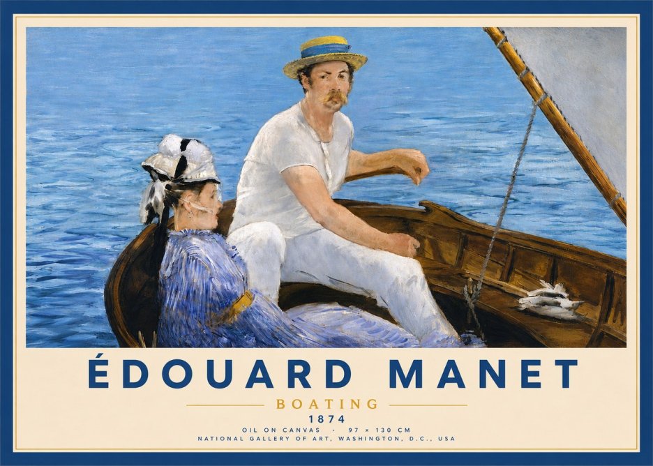 Édouard Manet Boating No4 - Poszter