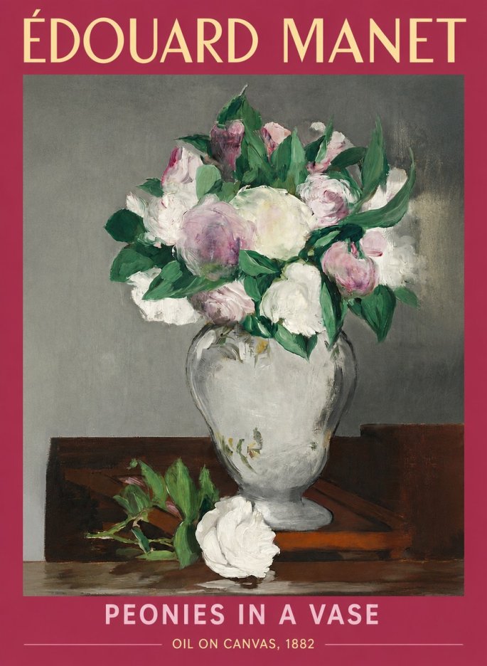 Édouard Manet Peonies in a Vase No2 - Poszter