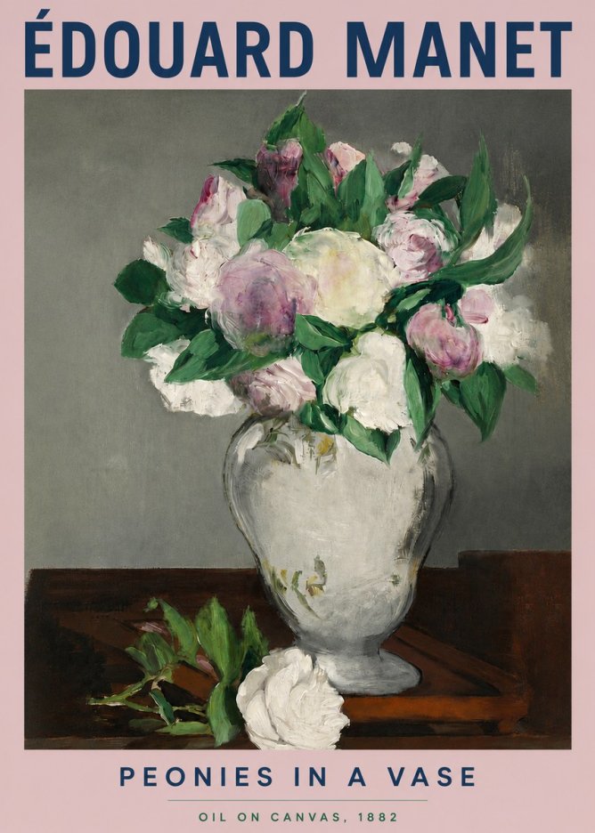 Édouard Manet Peonies in a Vase No3 - Poszter