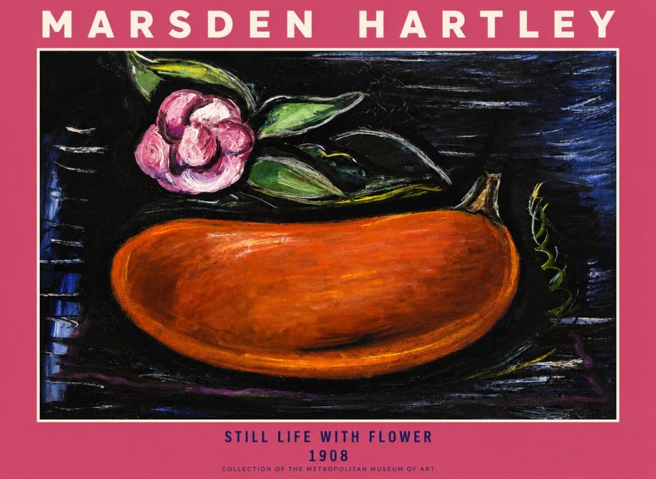 Marsden Hartley Still Life with Flower No2 - Poszter
