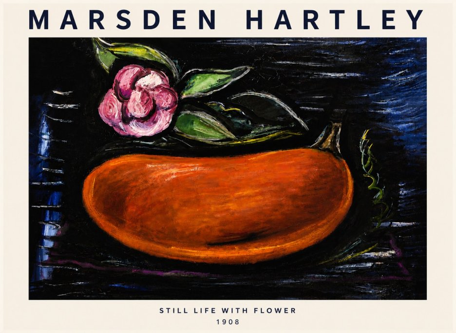 Marsden Hartley Still Life with Flower No5 - Poszter