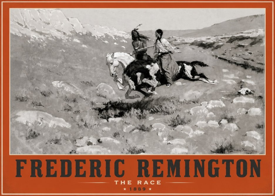 Frederic Remington The Race II No2 - Poszter