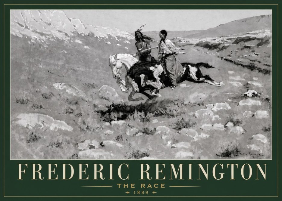 Frederic Remington The Race II No3 - Poszter