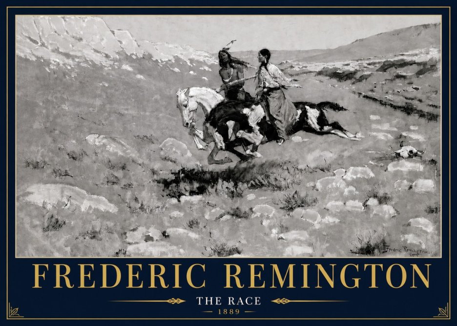 Frederic Remington The Race II No4 - Poszter
