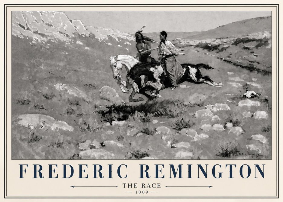 Frederic Remington The Race II No6 - Poszter