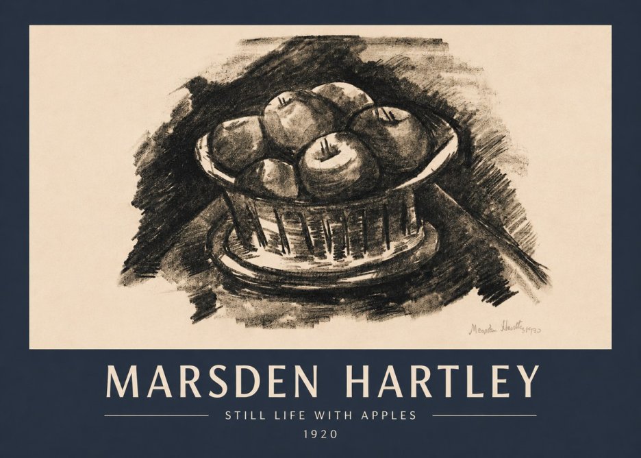 Marsden Hartley Still Life with Apples No4 - Poszter