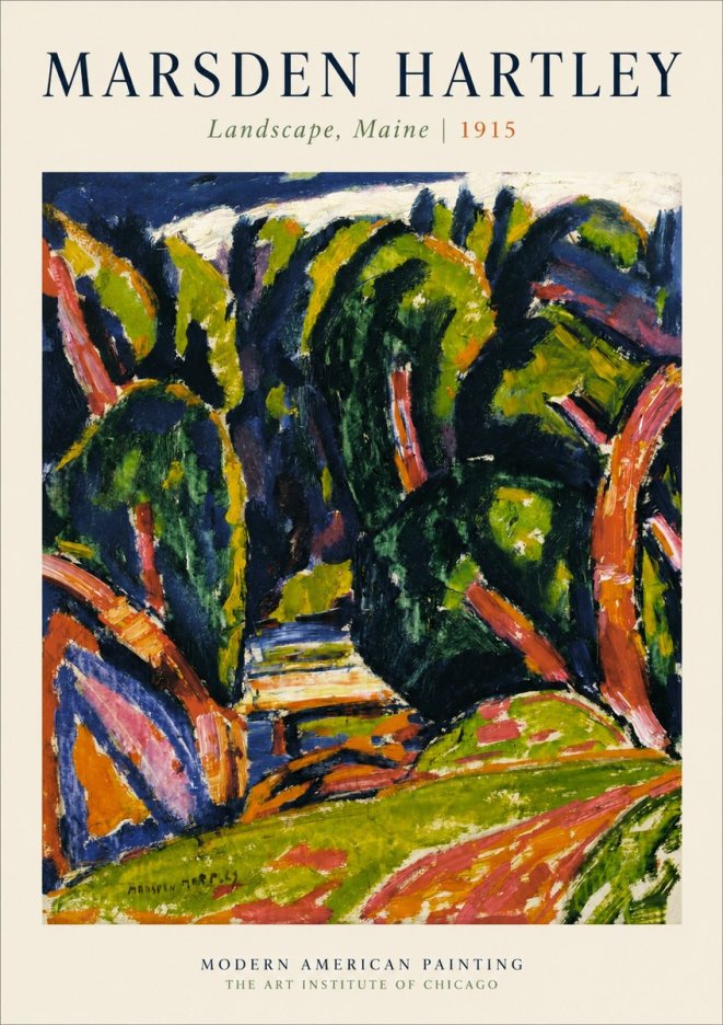 Marsden Hartley Landscape, Maine No1 - Poszter