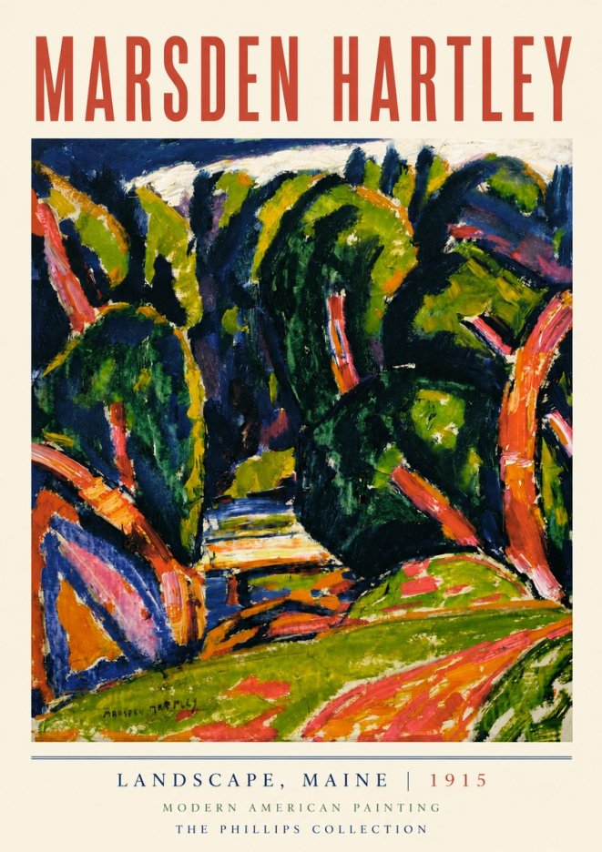 Marsden Hartley Landscape, Maine No3 - Poszter