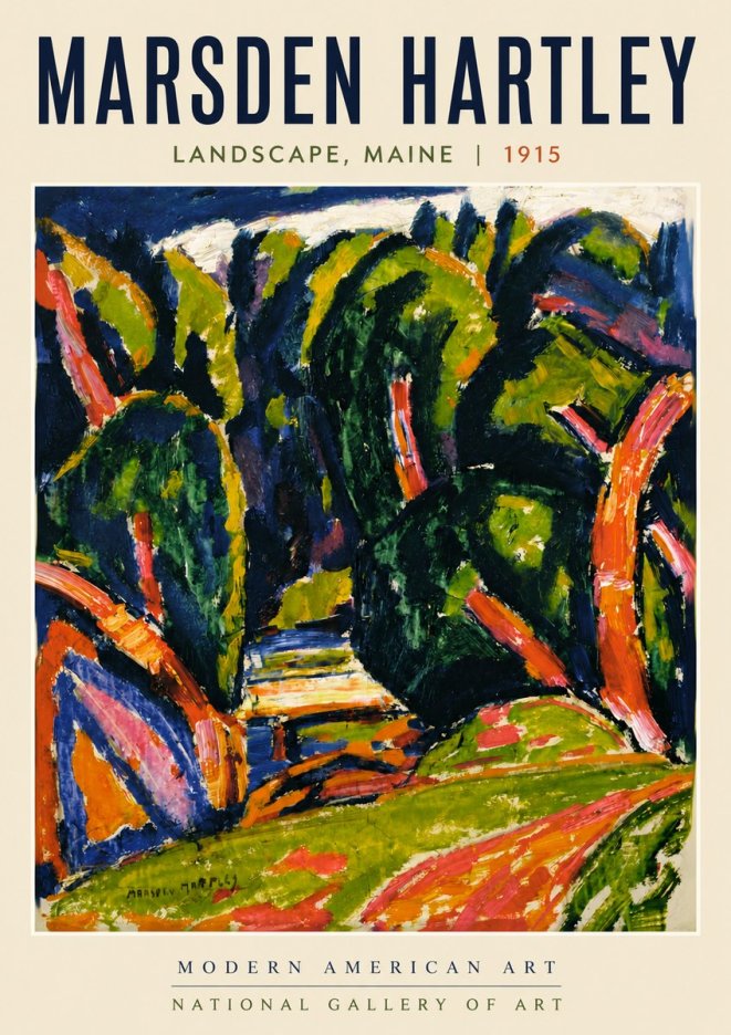 Marsden Hartley Landscape, Maine No4 - Poszter