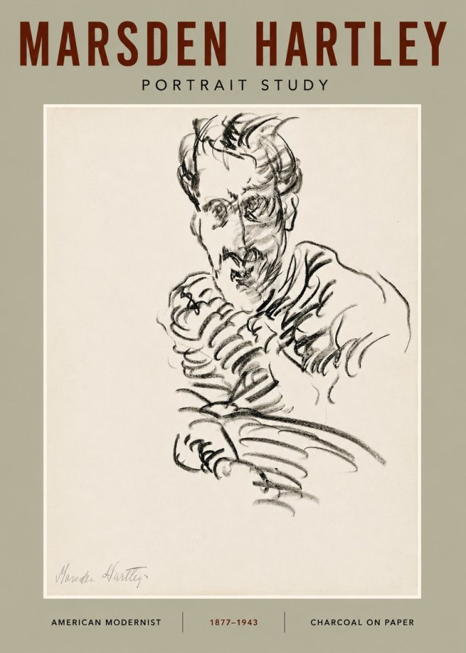 Marsden Hartley Portrait Study No4 - Poszter