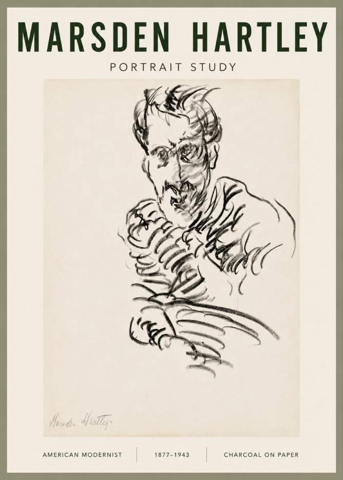 Marsden Hartley Portrait Study No5 - Poszter