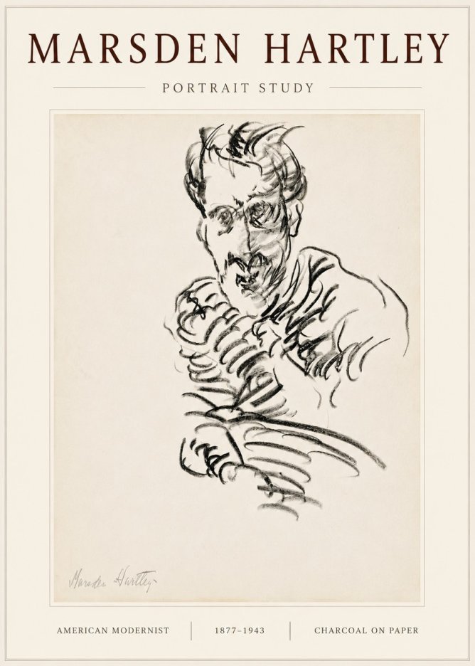 Marsden Hartley Portrait Study No6 - Poszter
