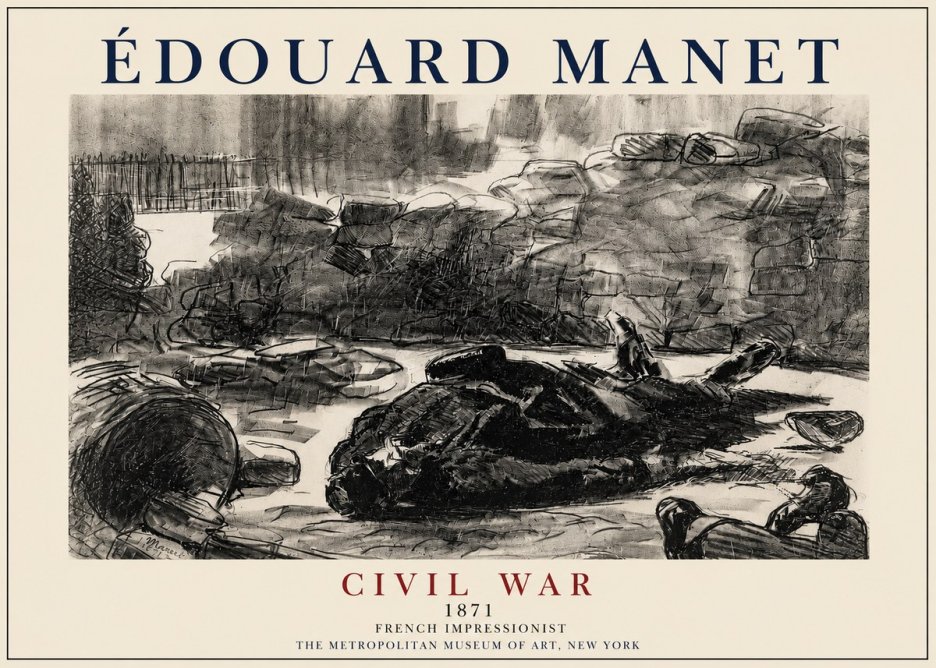 Édouard Manet Civil War No3 - Poszter