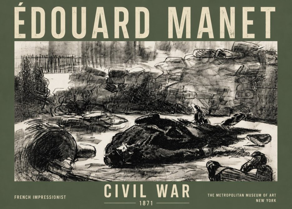 Édouard Manet Civil War No5 - Poszter